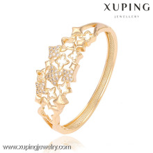 Brazaletes de lujo 51284-xuping con color oro 18k y piedra CZ